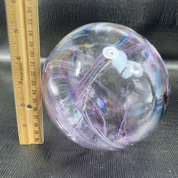 Kitras Art Glass Ball Tree Of Enchantment Large Glass Ornament Witch Ball Orb - Picture 3 of 14